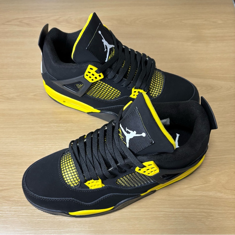 Air Jordan 4 "Yellow Thunder” -Men's Sneakers Shoes - Picture 4 of 8